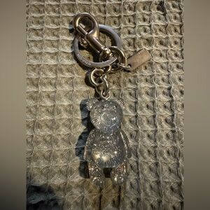 Coach Glitter Bear Charm Keychain